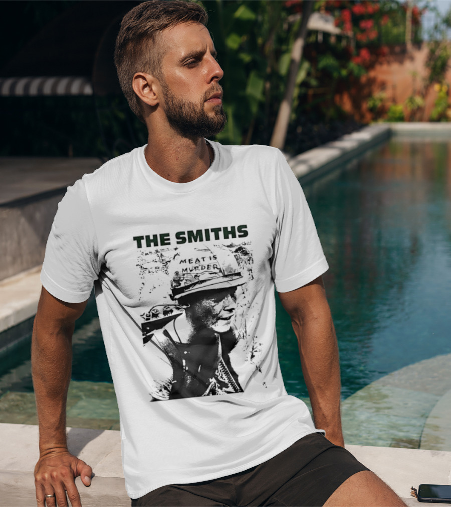 The Smiths Meat Is Murder 1985 Vietnam War Documentary Soldier Helmet T-Shirt