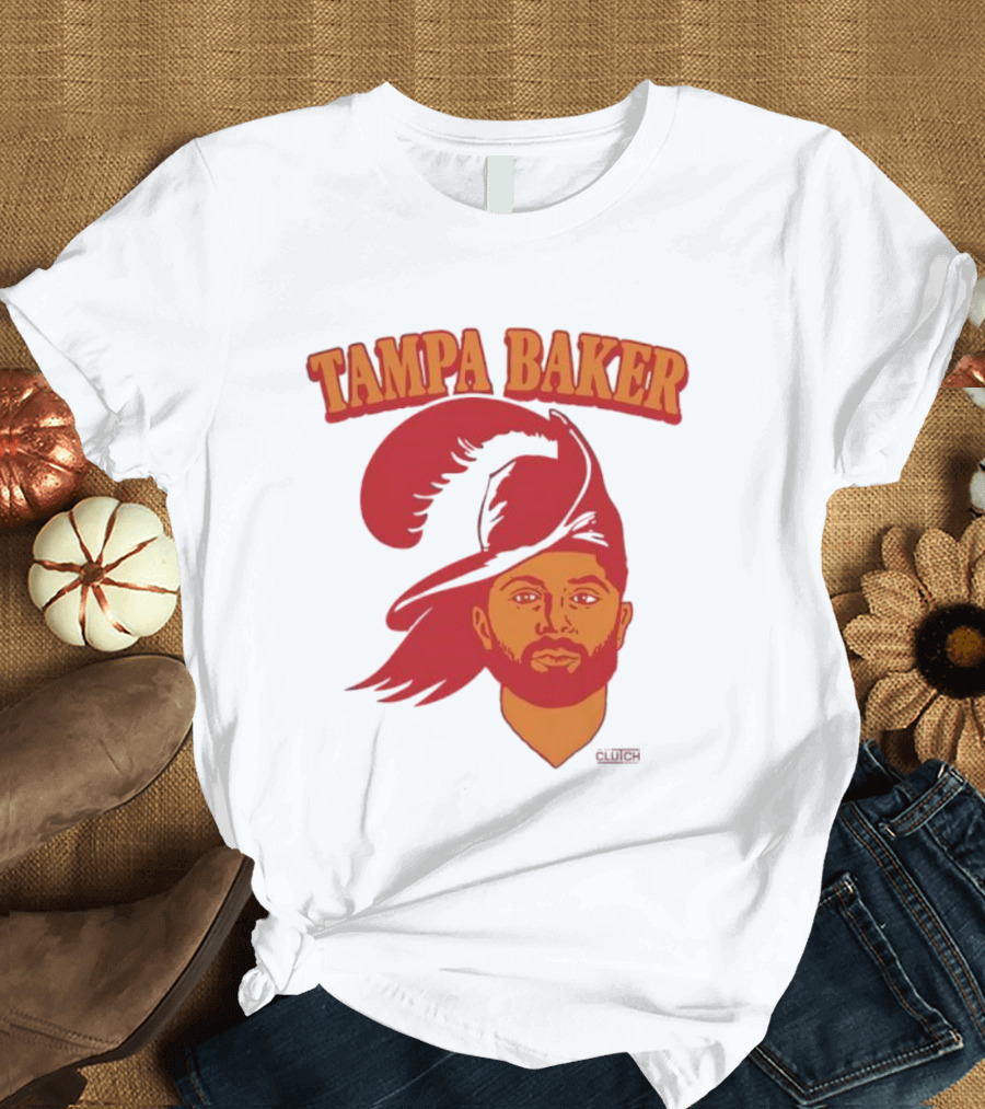 Tampa Baker Football Icon Illustration Buccaneers T-Shirt