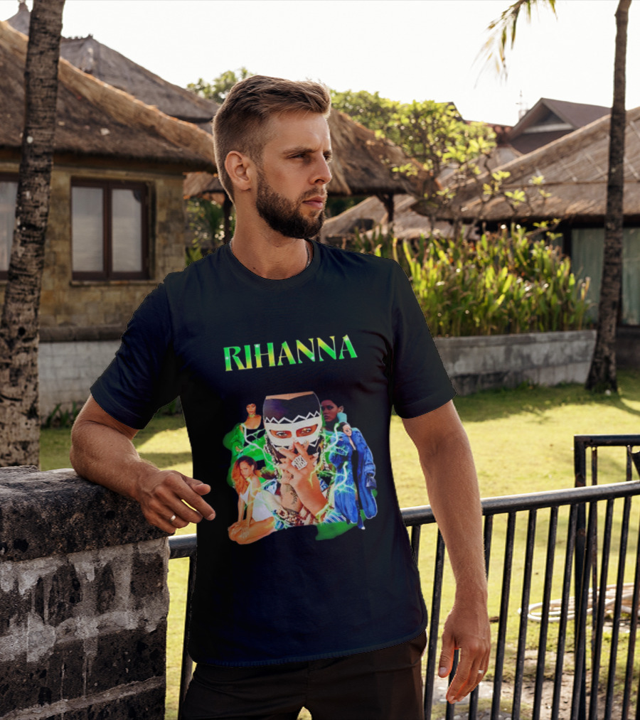 Rihanna Fashion Icon Collage Bold T-Shirt