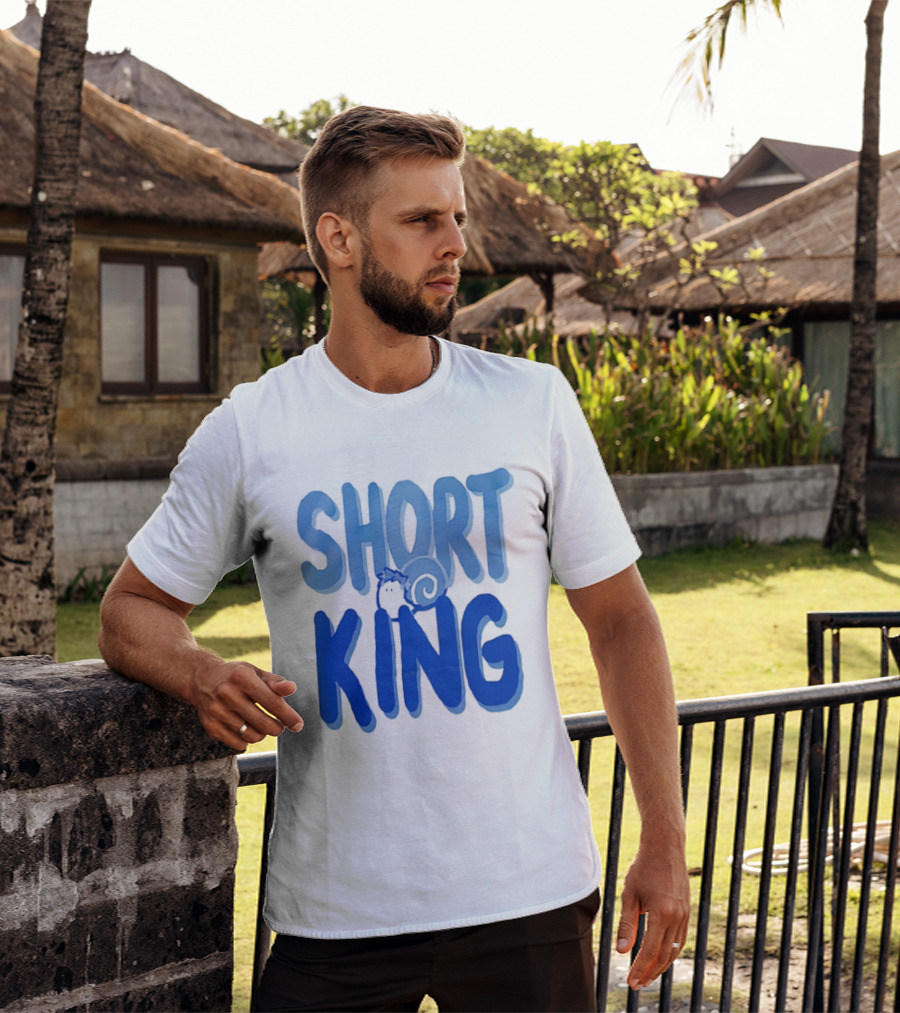 Short King Cartoon Fun Quirky T-Shirt