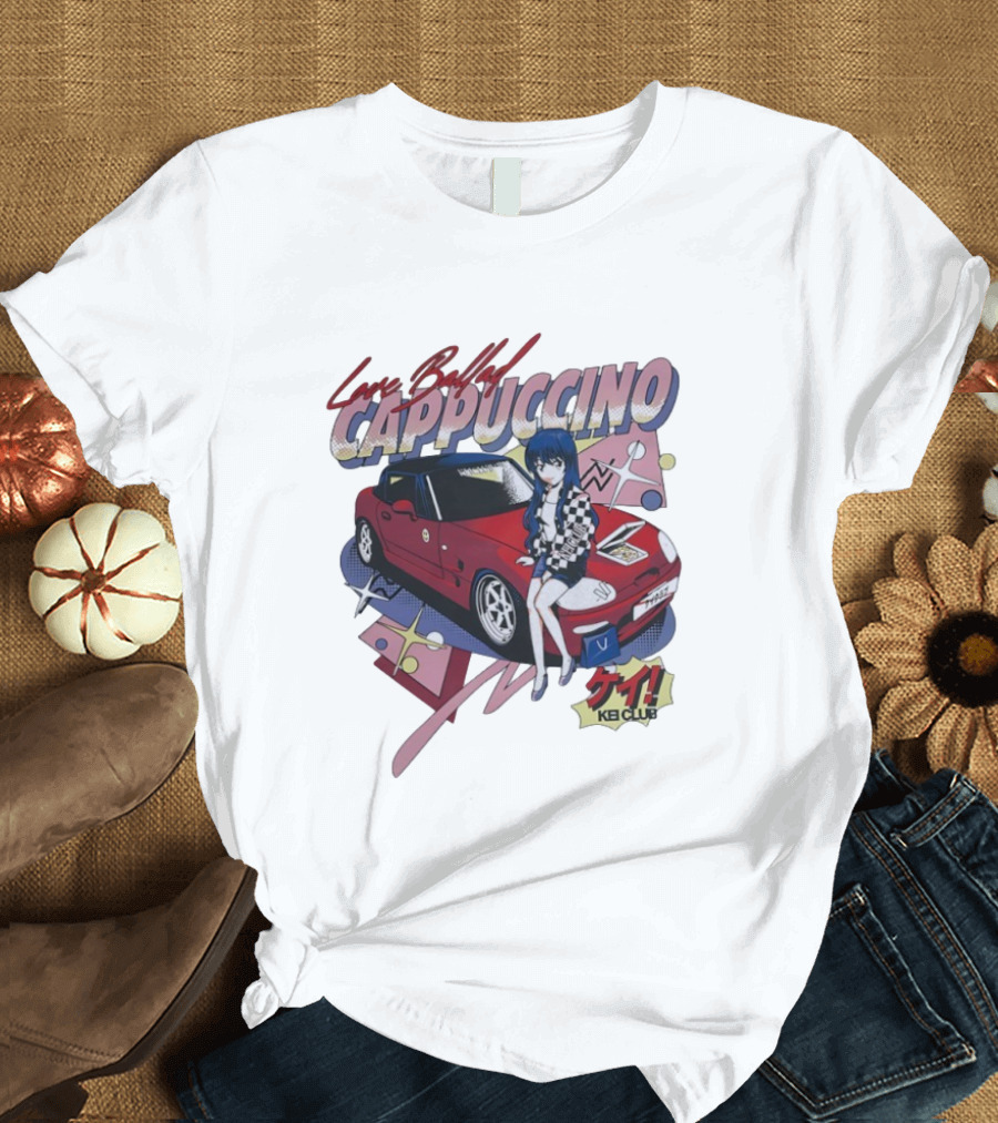 Love Ballad Cappuccino Kei Car Anime KB Club Retro Aesthetic T-Shirt