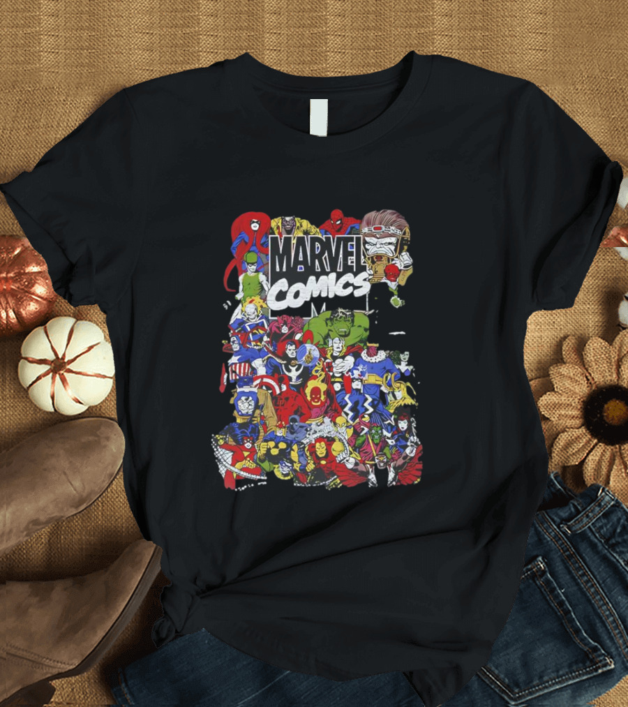 Marvel Comics Retro Character Collage T-Shirt