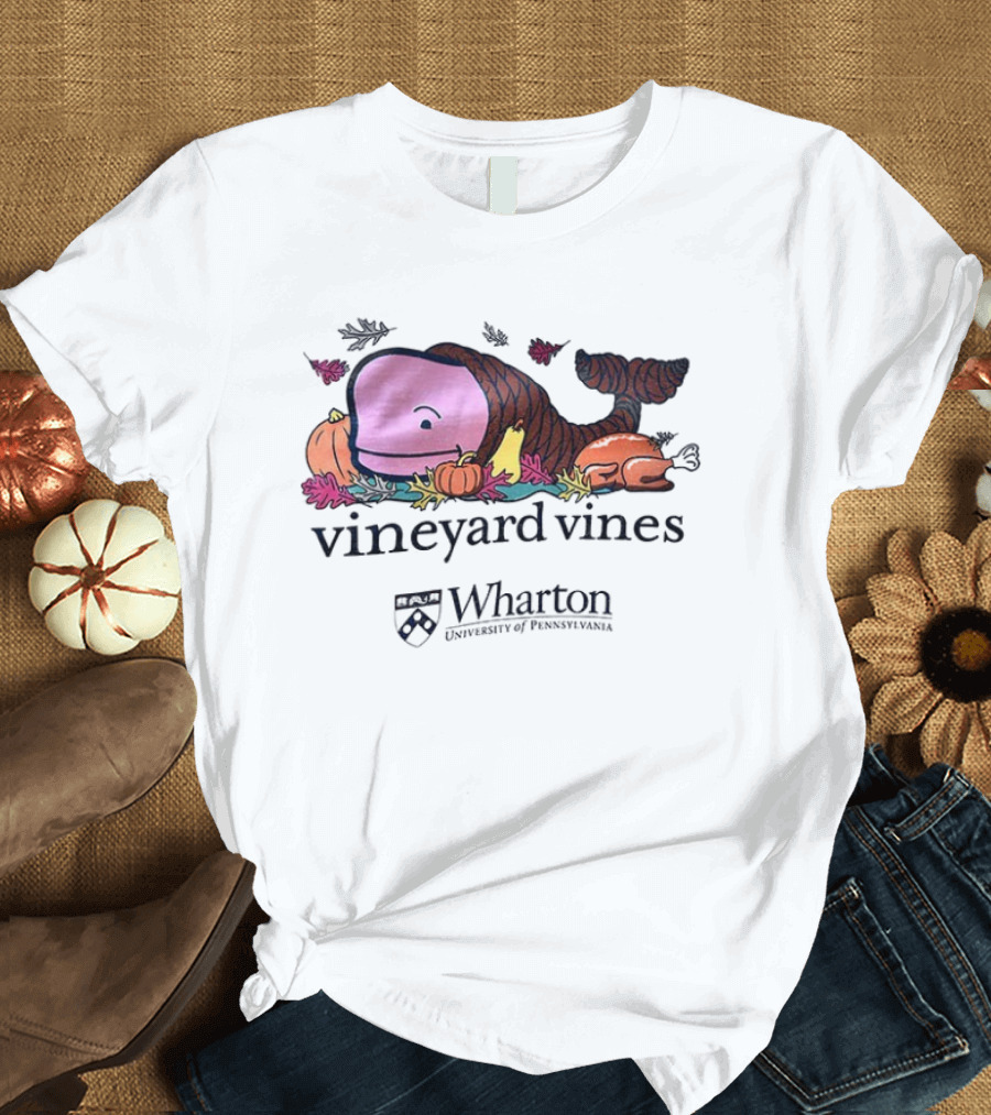 Vineyard Vines Whale Cornucopia Wharton University Of Pennsylvania T-Shirt