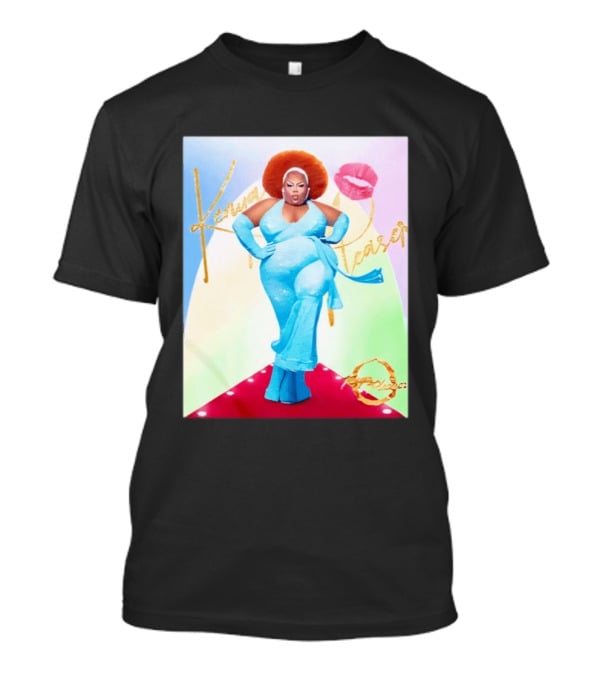 Kenya Pleaser Bellbottoms Classic Fierce Afro Diva Glam Lips T-Shirt