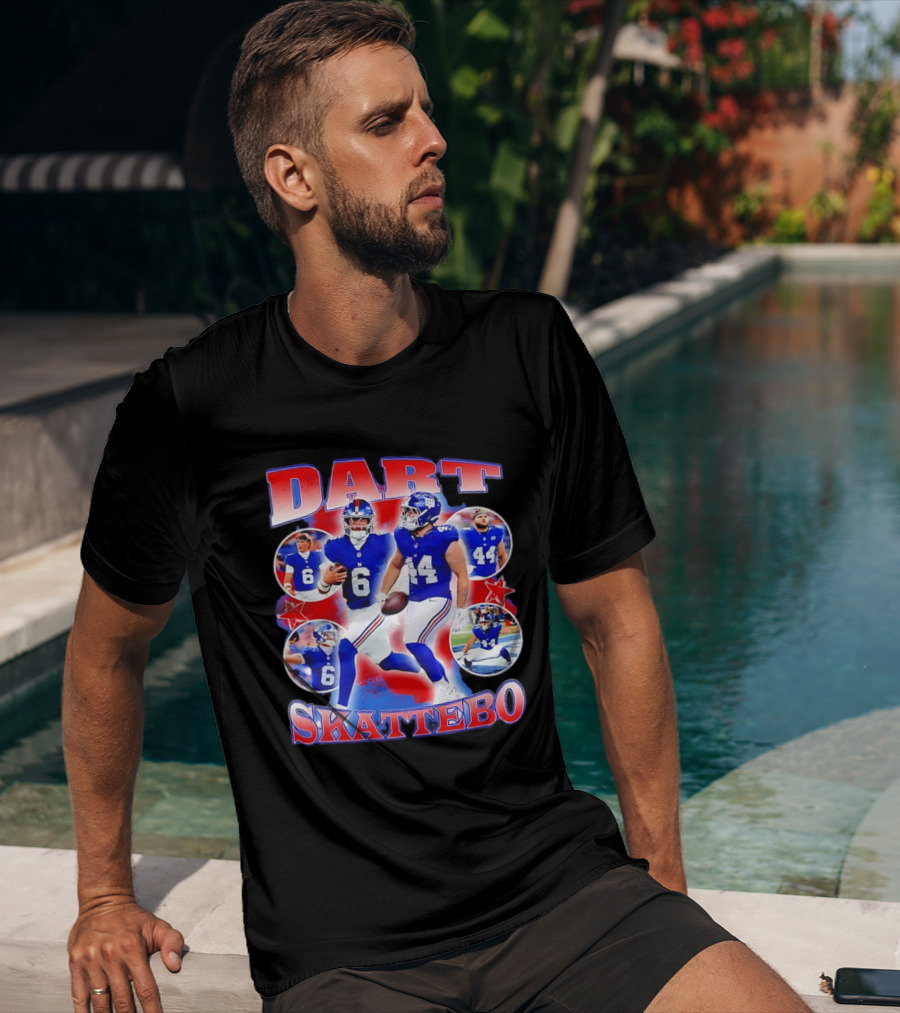 New York Giants Dart Skattebo NFL Football Players T-Shirt