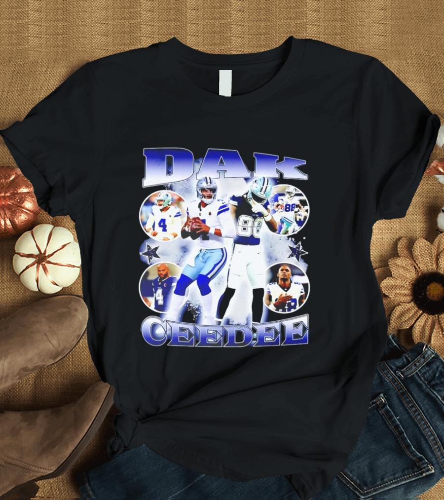 Dallas Cowboys Dak Prescott Ceedee Lamb Football Stars T-Shirt