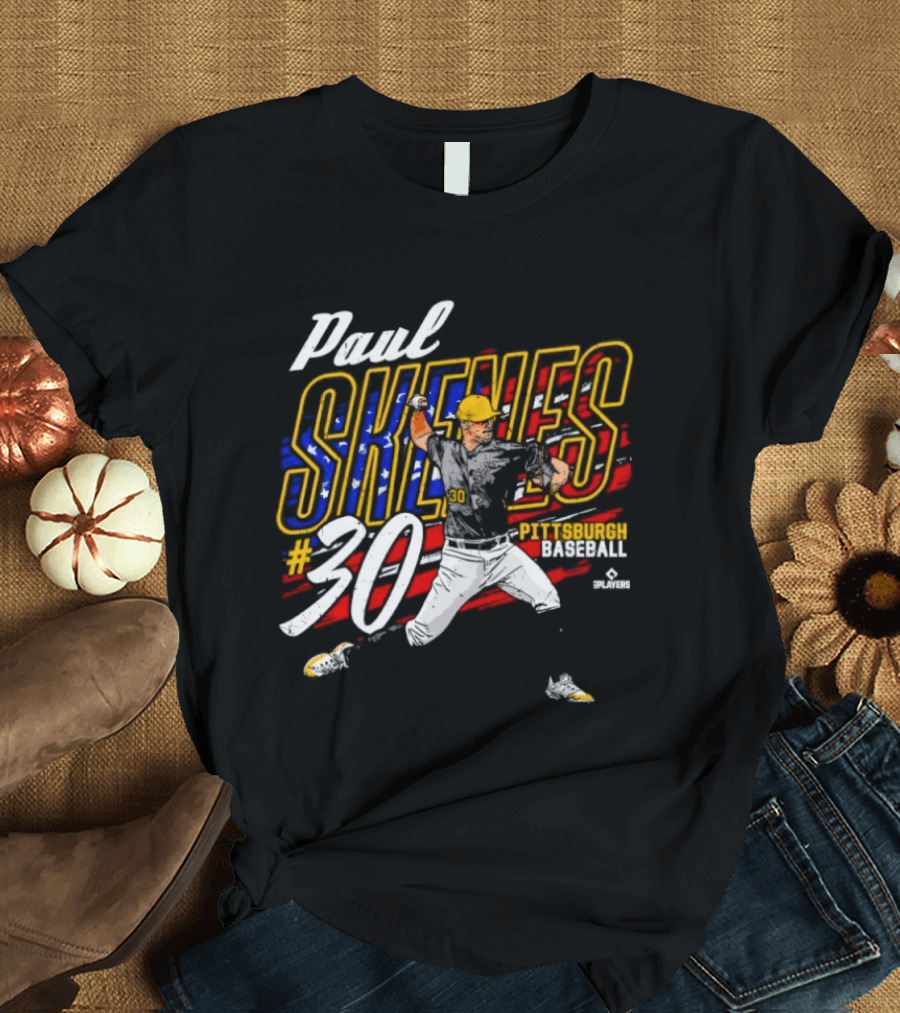 Paul Skenes 30 American Baseball Pittsburgh Flag T-Shirt
