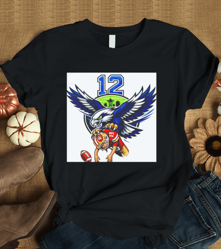 Seattle Seahawks 12th Man Meme Brock Purdy San Francisco 49ers Football Rivalry T-Shirt