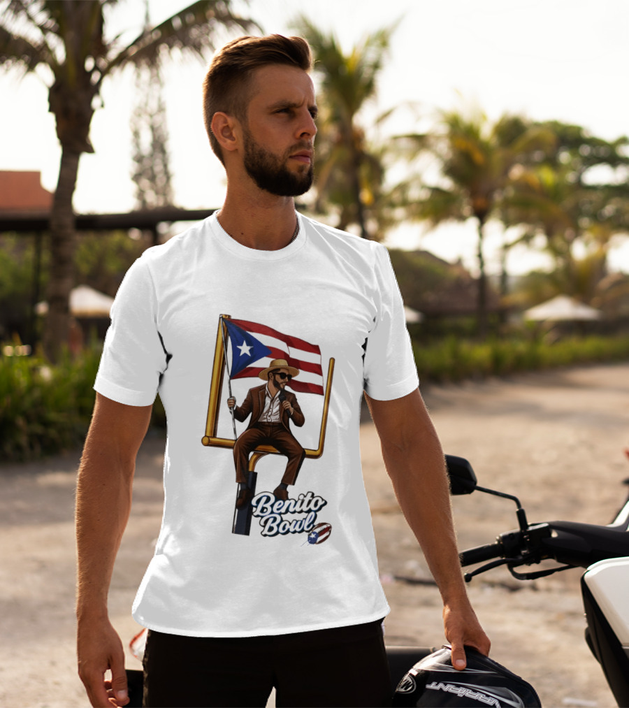 Benito Bowl Puerto Rican Flag Halftime Show Football T-Shirt