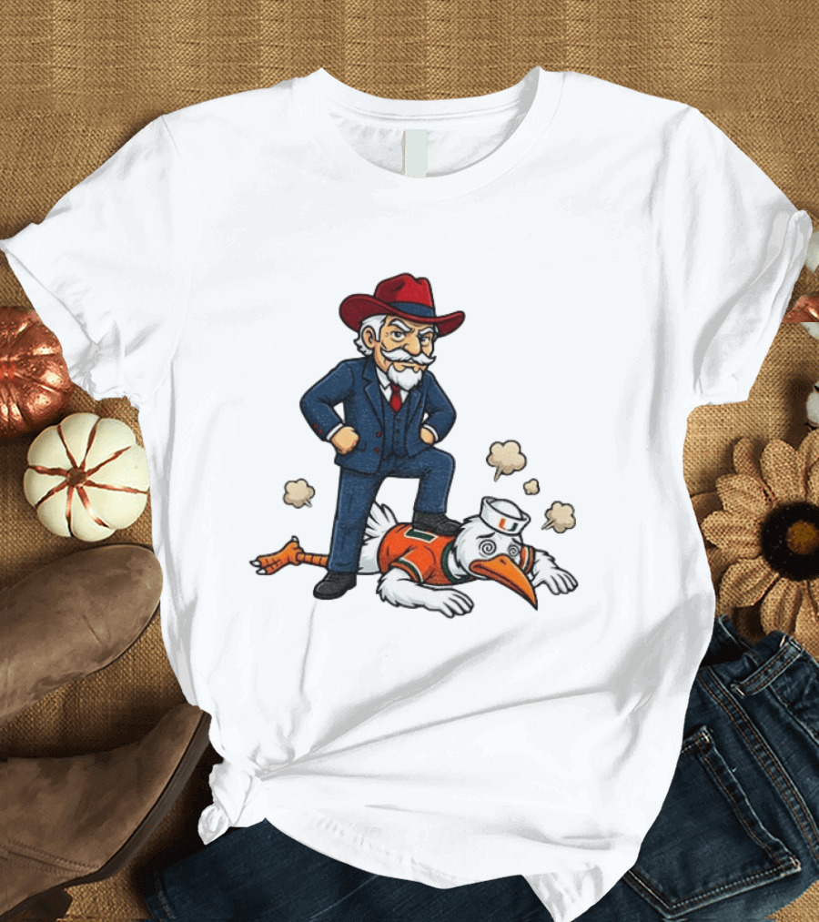 Ole Miss Rebels Vs Miami Hurricanes Mascot CFP Semifinal Victory T-Shirt