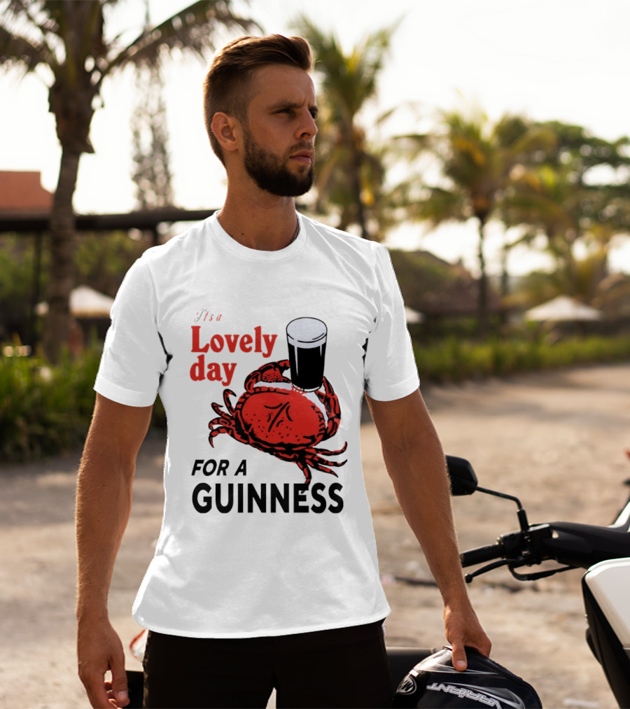 Lovely Day For A Guinness Crab Holding Pint T-Shirt