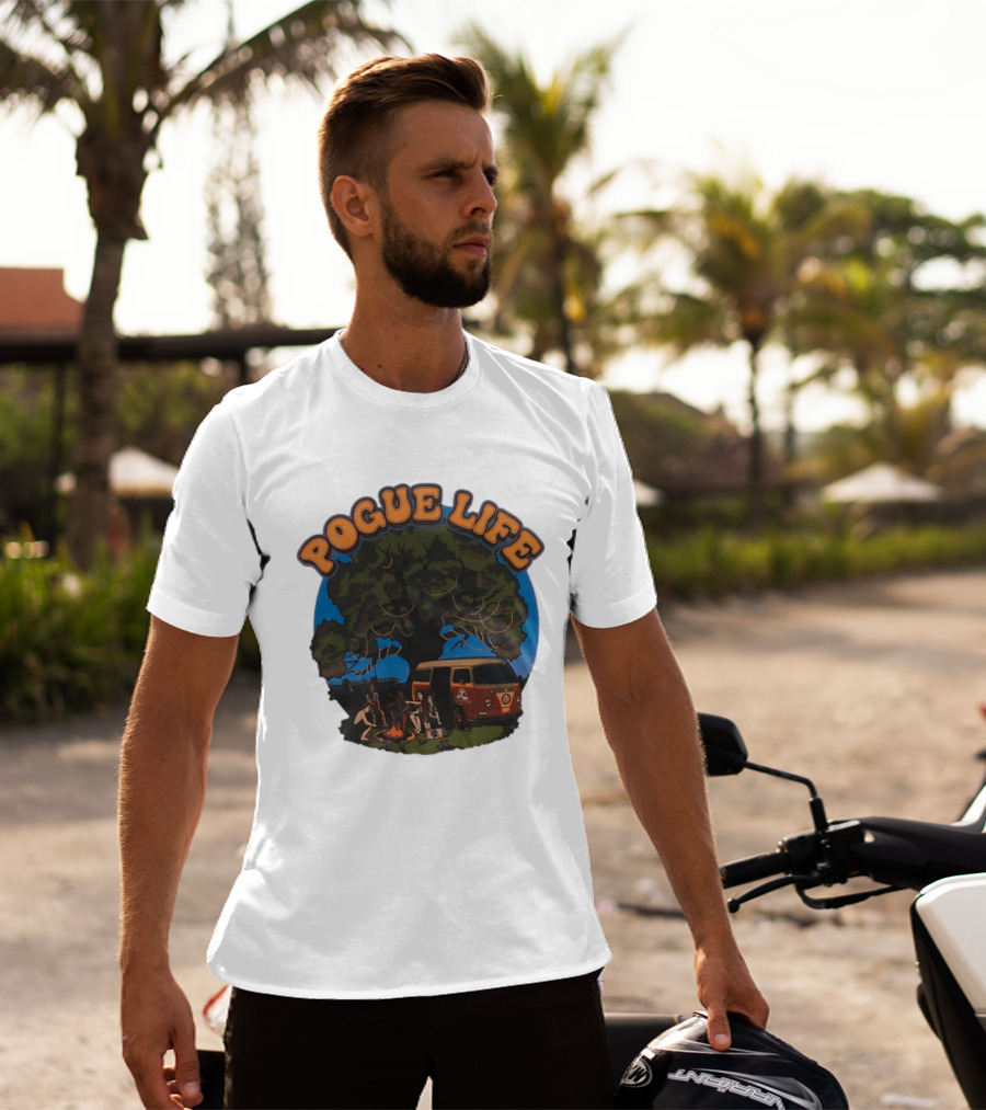 Pogue Life Camping Van Adventure Under Tree With Friends T-Shirt