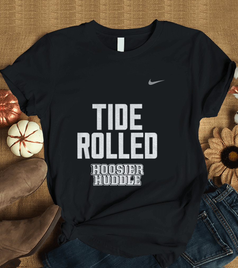 Indiana Hoosiers Football Tide Rolled Nike Hoosier Huddle 2026 T-Shirt