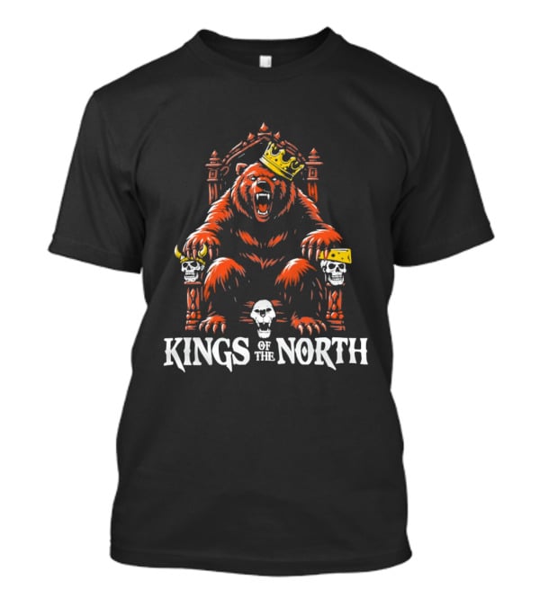 Chicago Bears Kings Of The North Bear Crowned Throne T-Shirt