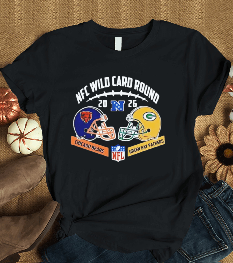 NFC Wild Card Round 2026 Chicago Bears Vs Green Bay Packers NFL Helmet Matchup T-Shirt