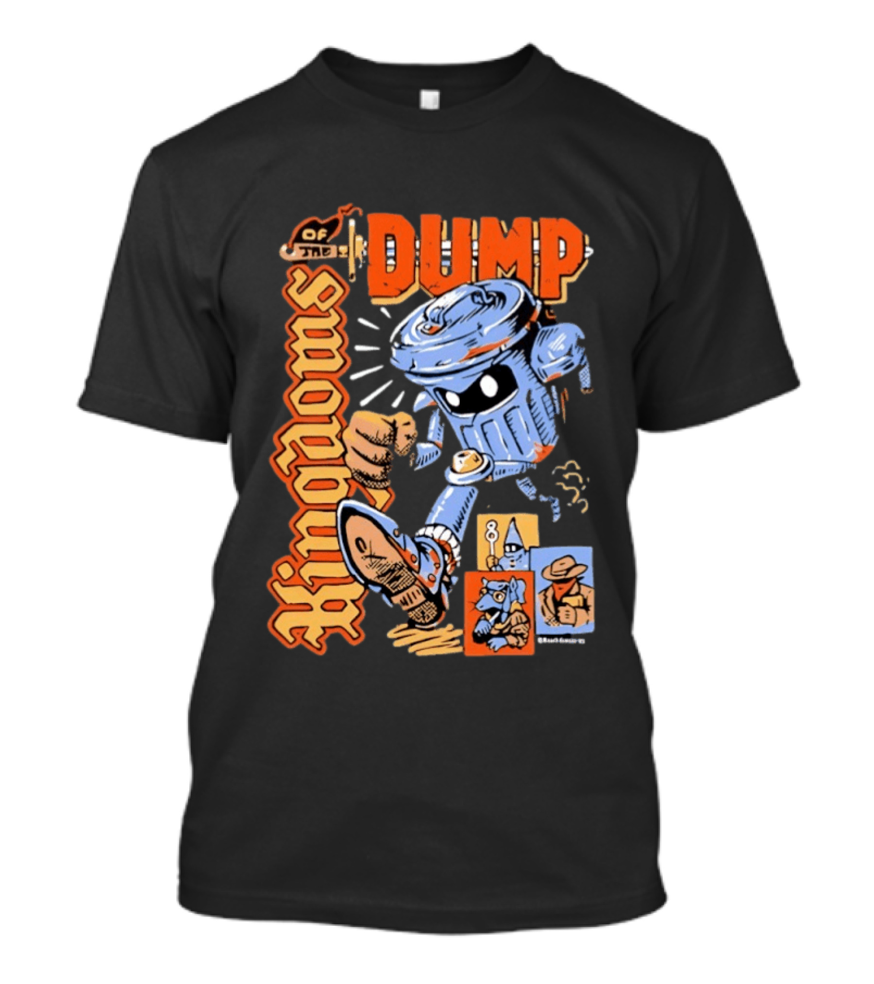 Kingdoms Of The Dump Cartoon Trash Can Character Fighting Adventure T-Shirt