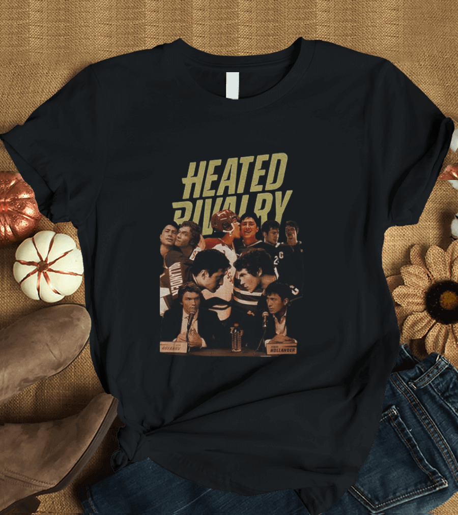 Heated Rivalry Shane Hollander Ilya Rozanov Vintage Hockey Scene T-Shirt