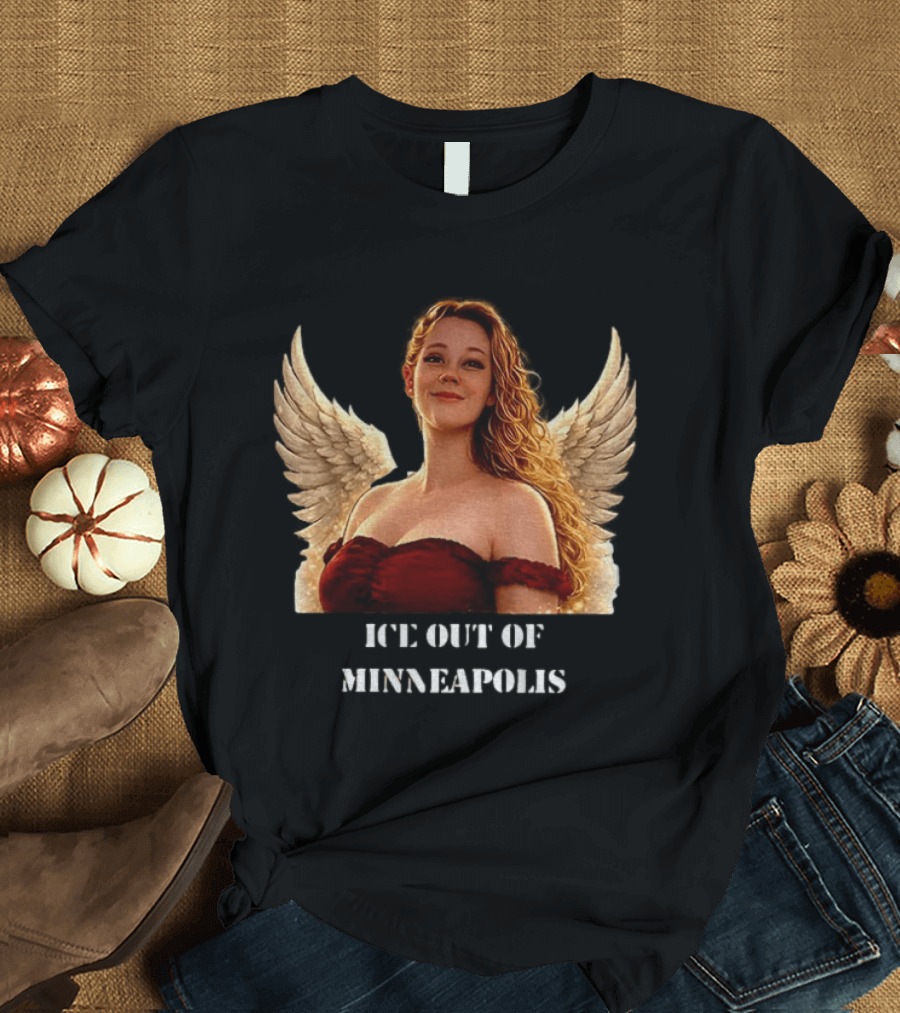 Minnesota Mayor Ice Out Of Minneapolis Justice For The Renee Nicole Angel Wings T-Shirt