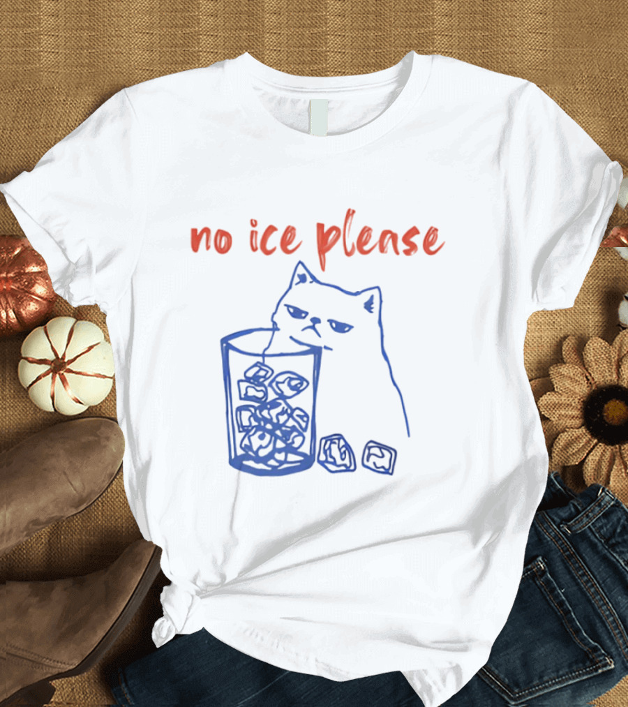 No Ice Please Cat Anti ICE Political T-Shirt