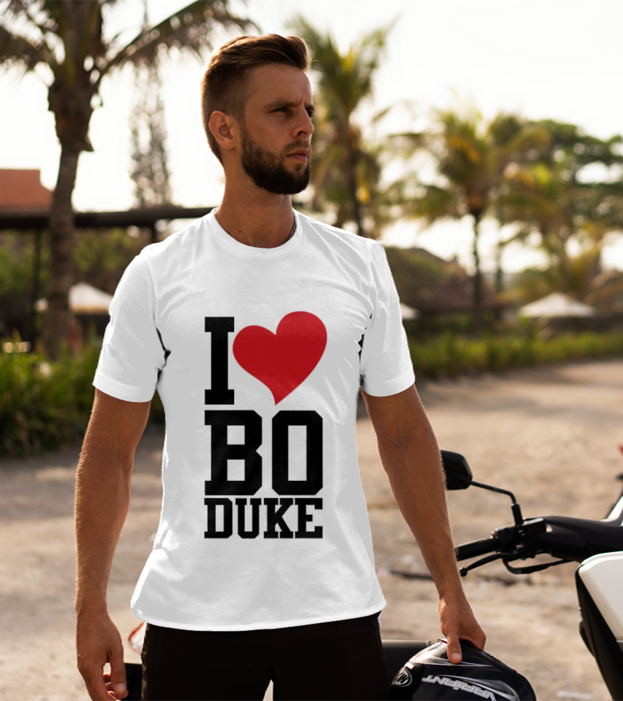 I Love Bo Duke Red Heart Classic Fan T-Shirt