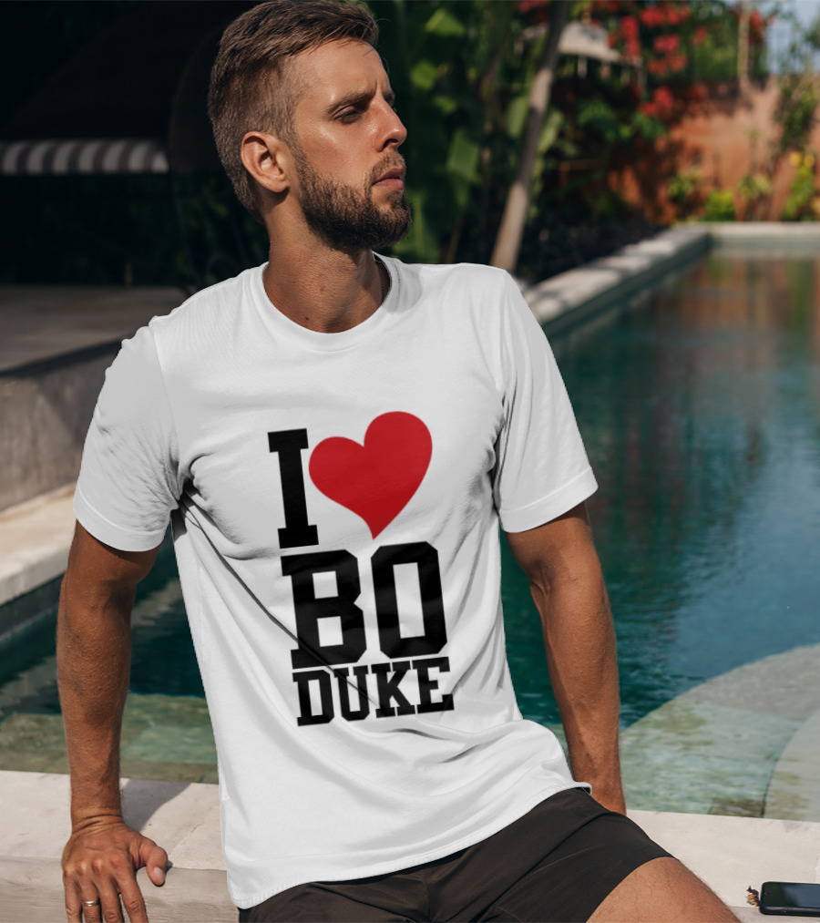 I Love Bo Duke Red Heart Classic Fan T-Shirt