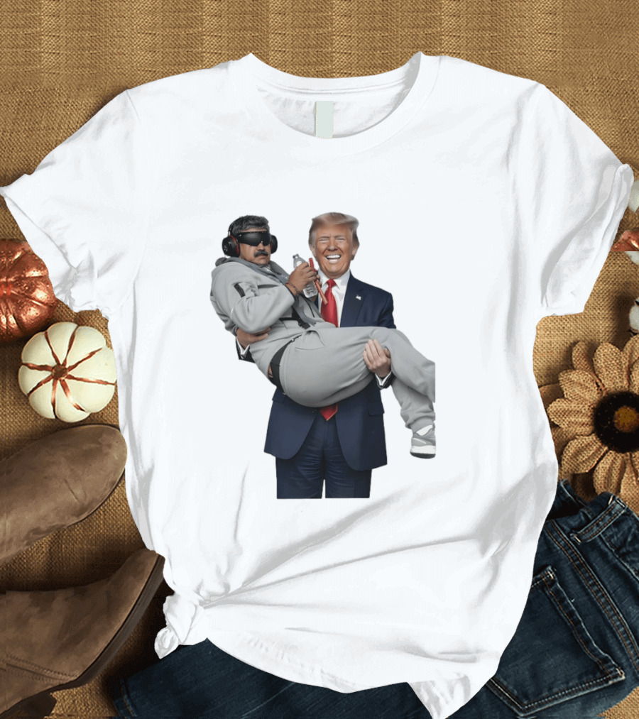 Trump Carry Maduro Satire Funny Political Humor T-Shirt