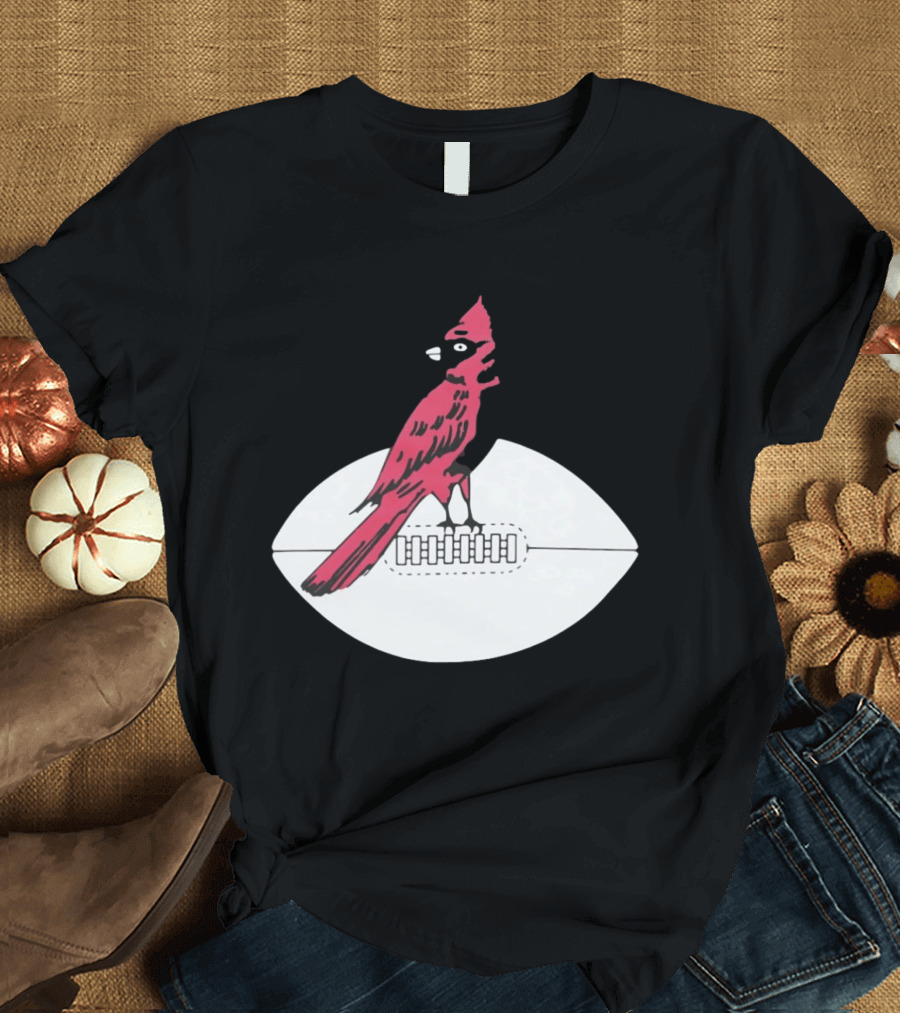 Arizona Cardinals Bird On Football T-Shirt