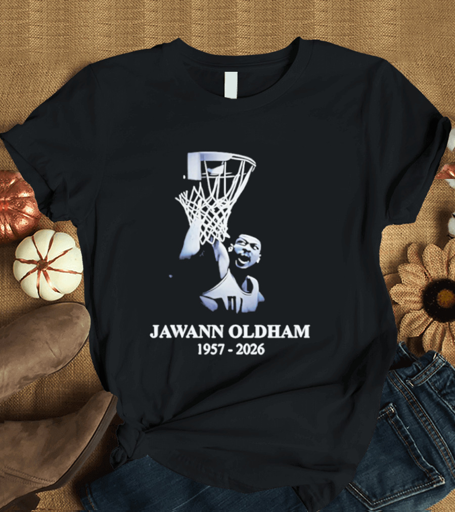 Jawann Oldham 1957 2026 Basketball Dunking T-Shirt