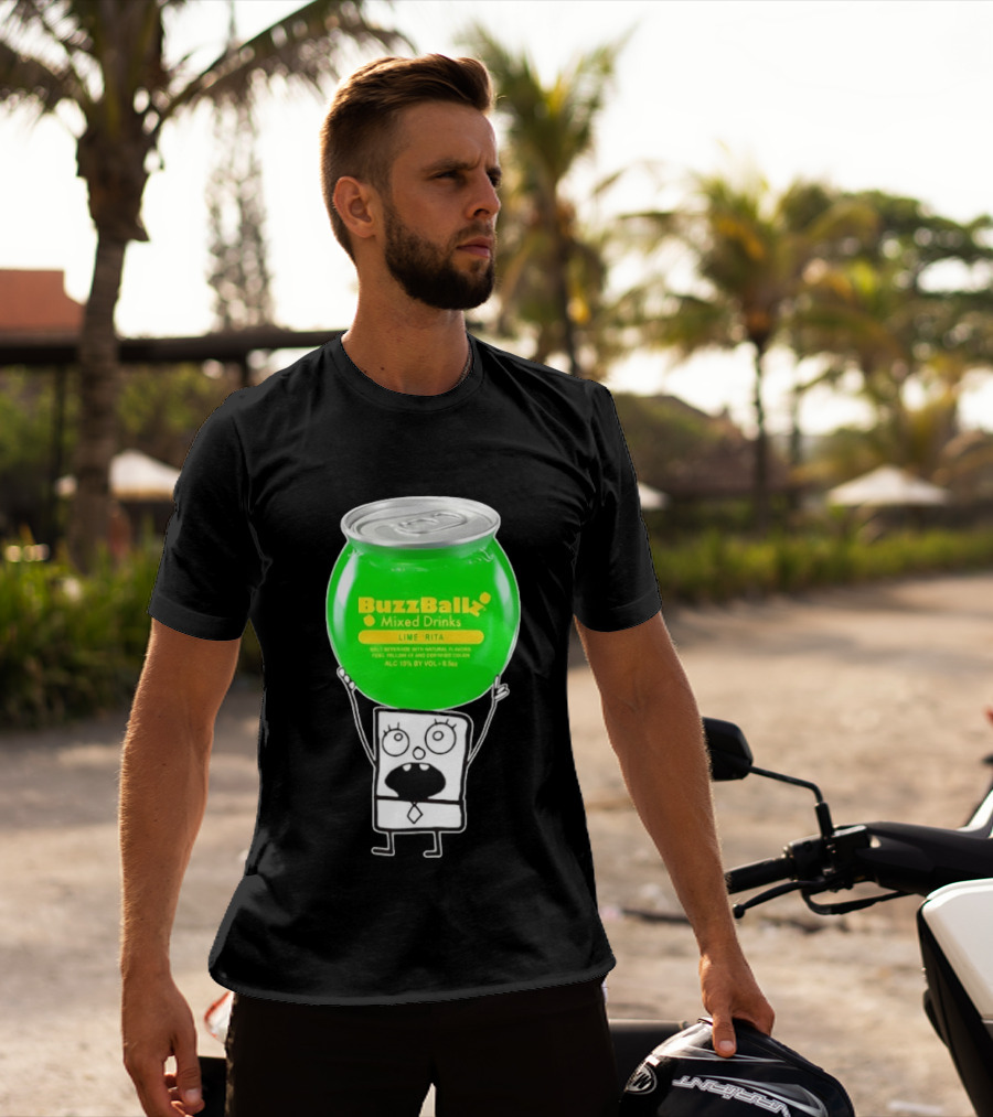 Doodlebob With BuzzBallz Lime Rita Mixed Drinks Can T-Shirt