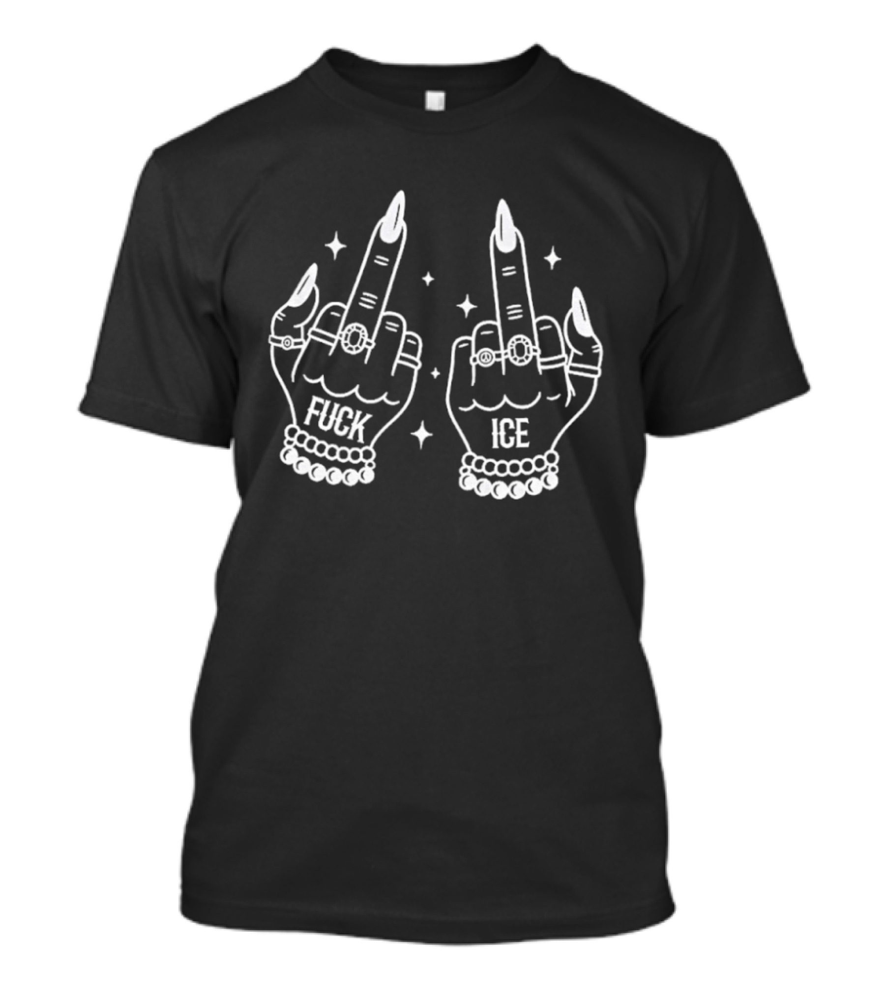 Fuck Ice Middle Finger Anti Trump T-Shirt