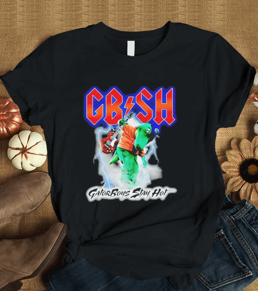 GB SH Gator Boys Stay Hot Florida Gators Electric Guitar Lightning T-Shirt