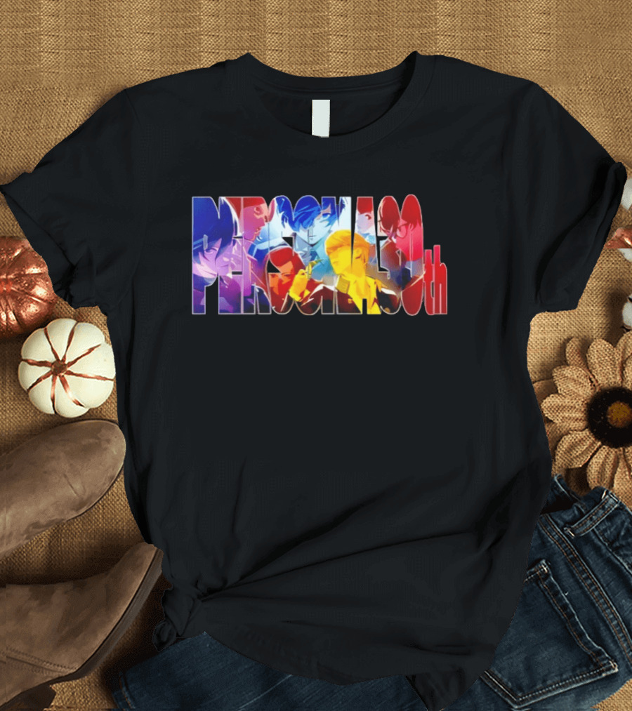 Persona 30th Anniversary Event Characters Collage T-Shirt