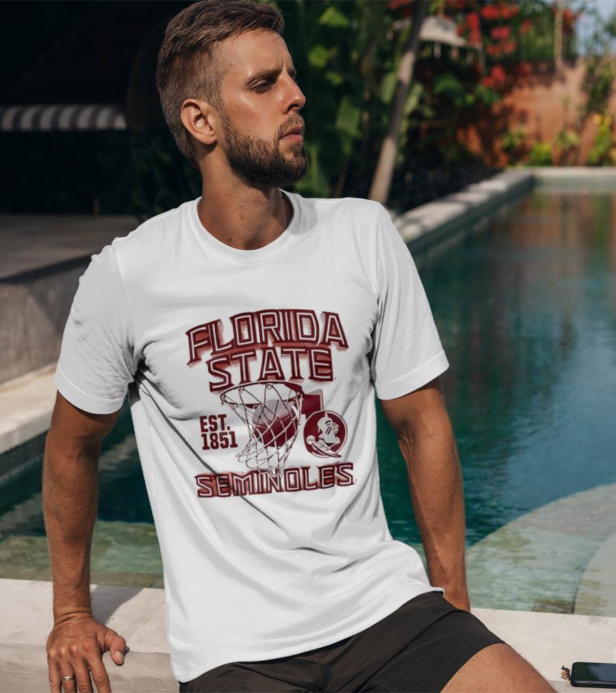 Florida State Seminoles Basketball Est 1851 Vintage Hoop T-Shirt