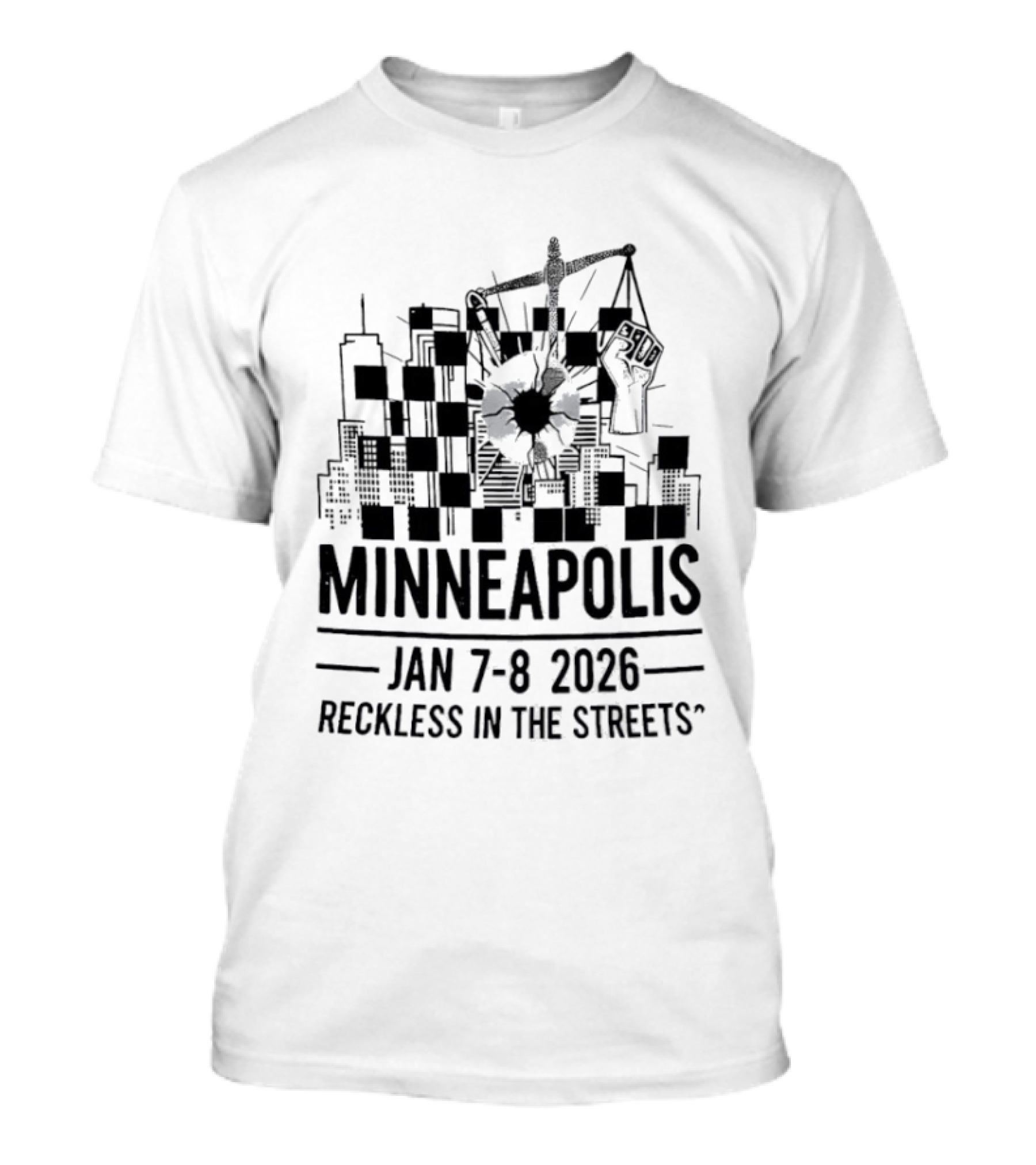 Minneapolis Jan 7 8 2026 Reckless In The Streets Urban Adventure T-Shirt