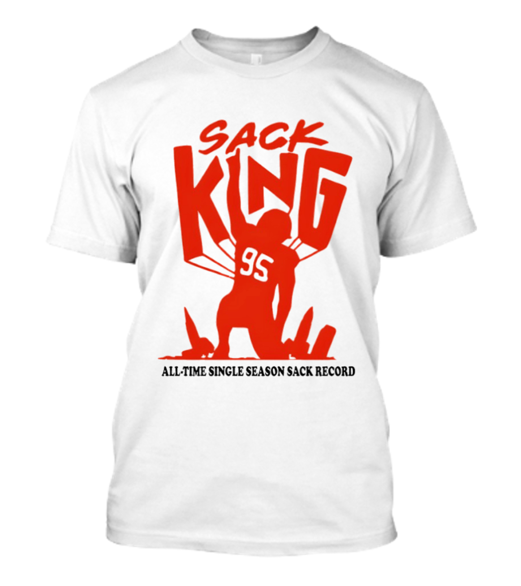 Myles Garrett 95 Sack King All Time Single Season Sack Record Cleveland Browns T-Shirt