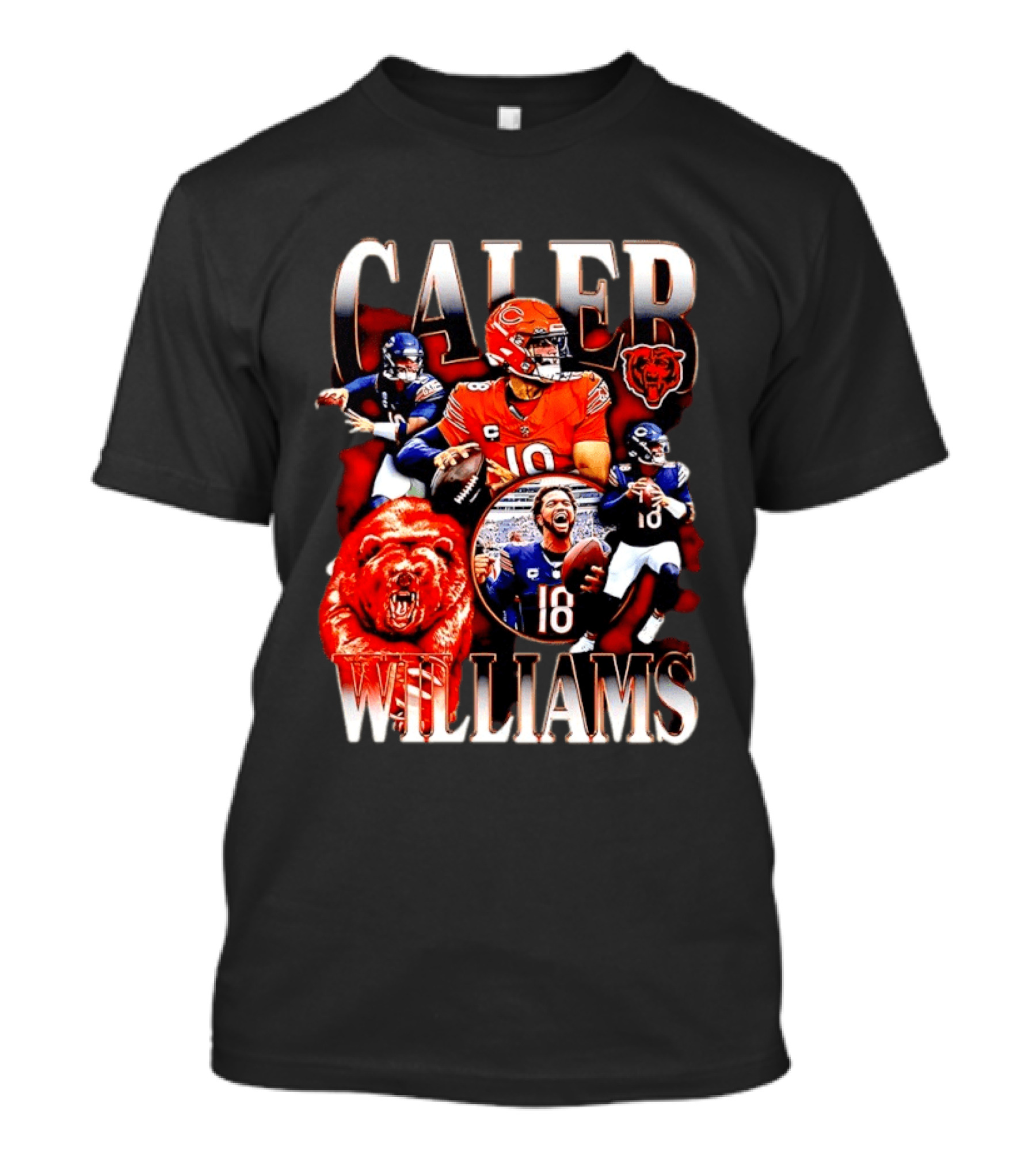 Caleb Williams Chicago Bears Quarterback Collaboration With Bear And Team T-Shirt