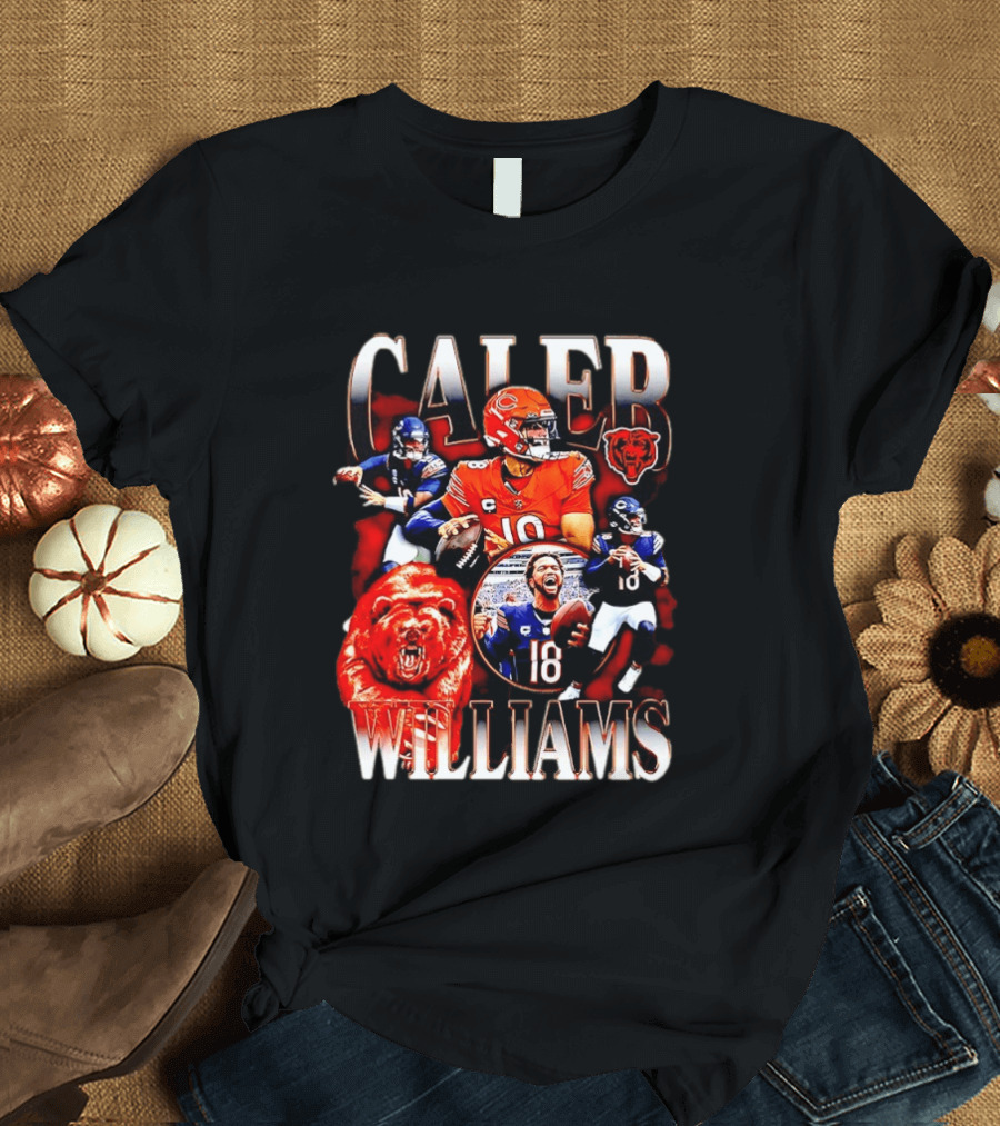 Caleb Williams Chicago Bears Quarterback Collaboration With Bear And Team T-Shirt