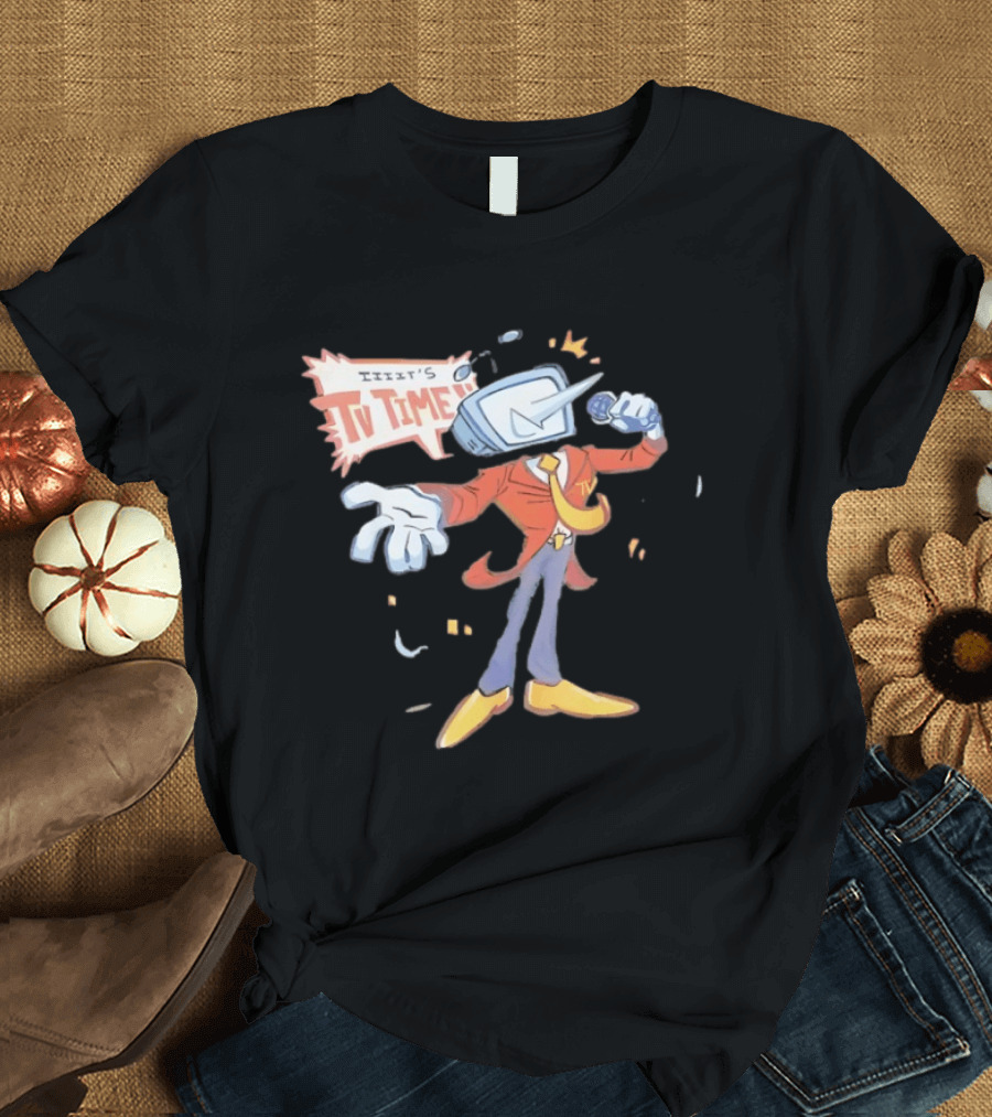 It's TV Time Cartoon Retro Style TV Head T-Shirt