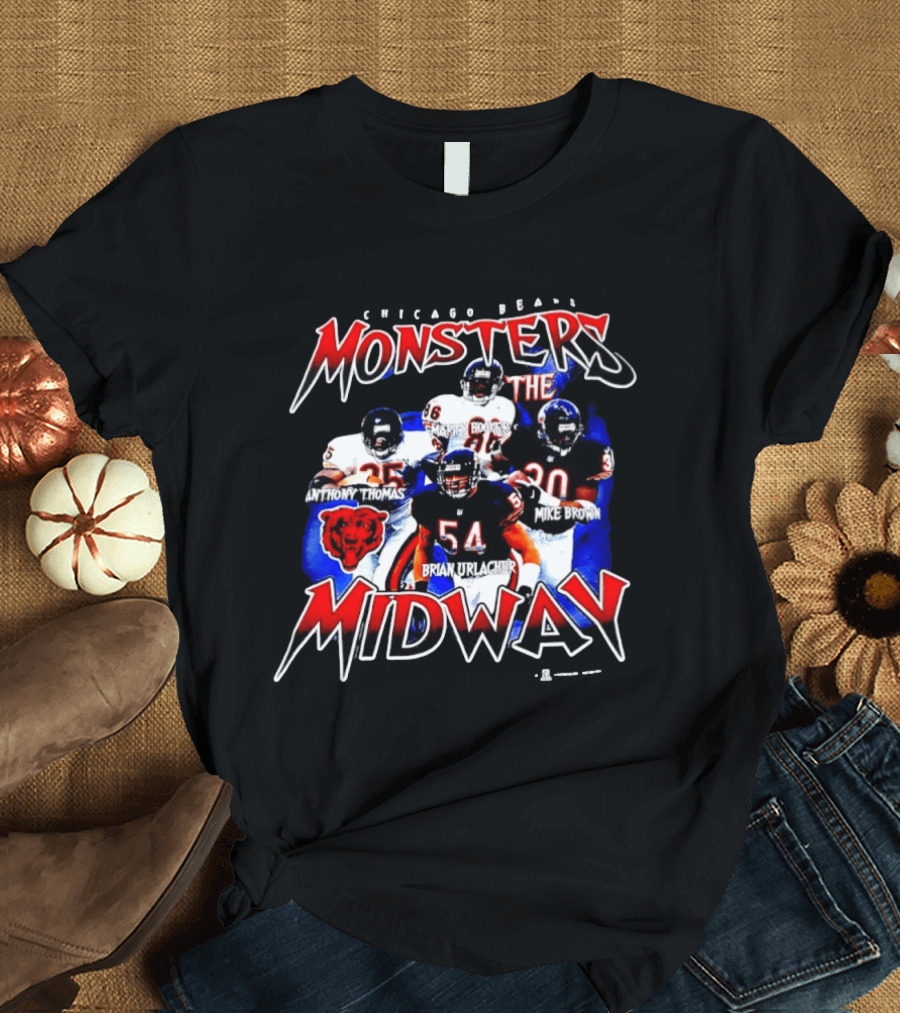 Chicago Bears Monsters Midway Anthony Thomas Brian Urlacher Mike Brown Marty Booker T-Shirt
