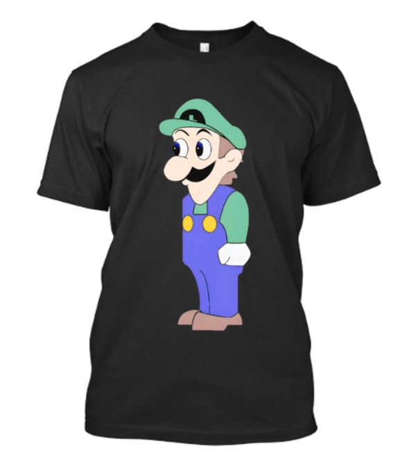 Look At Front Of For Boobs Luigi Funny Meme T-Shirt