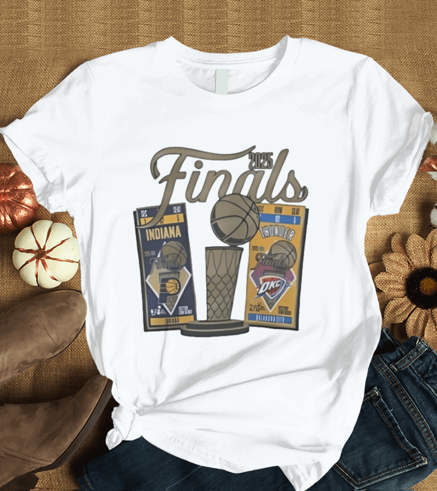 2025 Finals Indiana Pacers Vs Oklahoma City Thunder Tickets Stadium Basketball T-Shirt