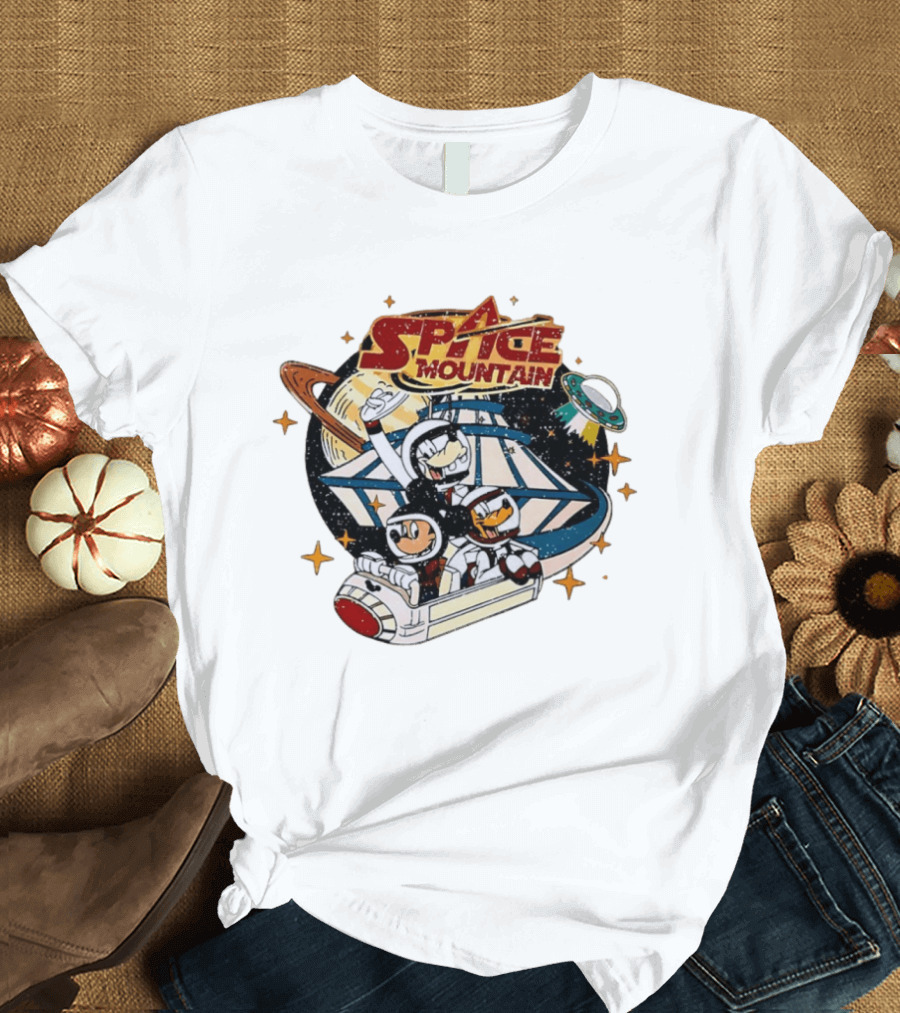 Space Mountain Magic Kingdom Mouse And Friends Retro Galactic Adventure T-Shirt