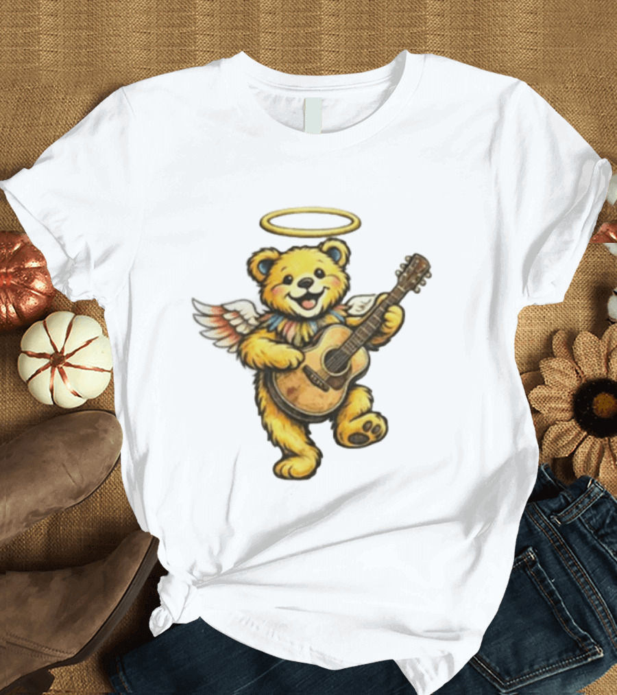 Bob Weir Grateful Dead Angel Bear Guitar Tribute 2026 Rest In Peace Legend T-Shirt