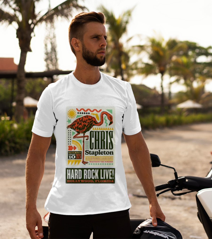 Chris Stapleton Featuring The Honchos Hard Rock Live Hollywood Florida January 10 2026 T-Shirt