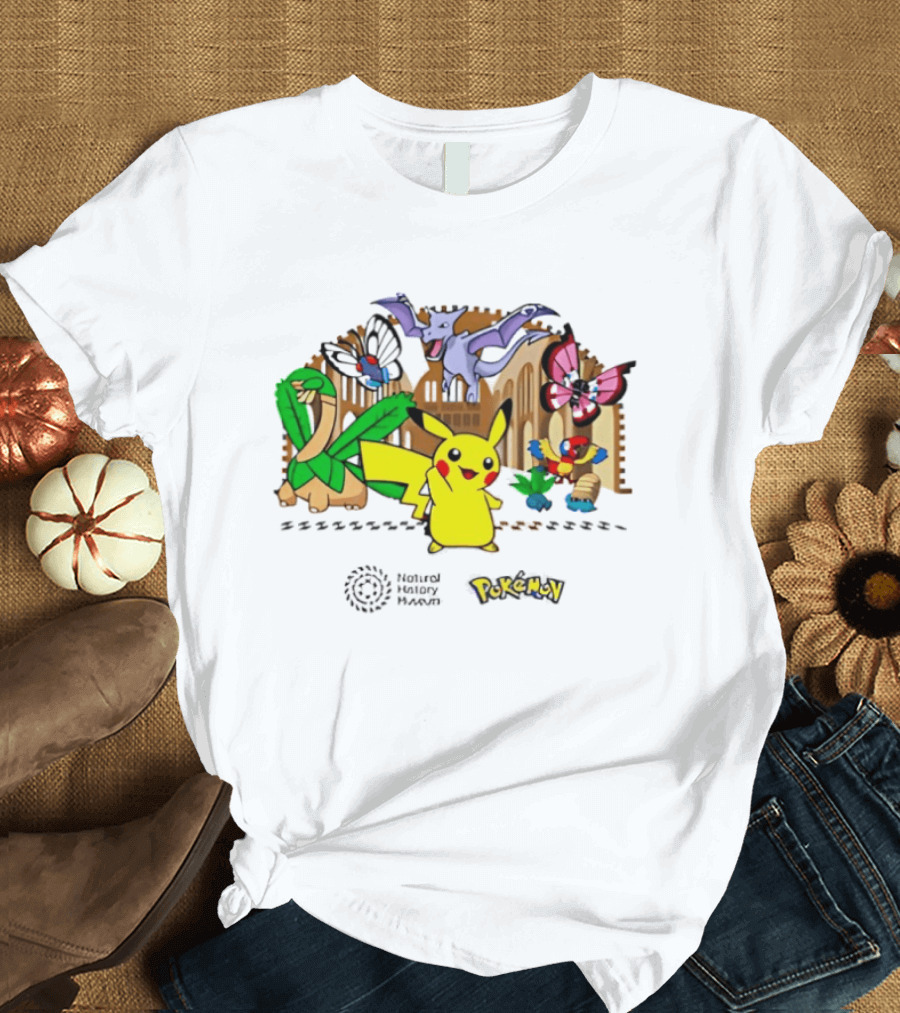 Pokémon Natural History Museum 2026 Pikachu And Friends Adventure T-Shirt