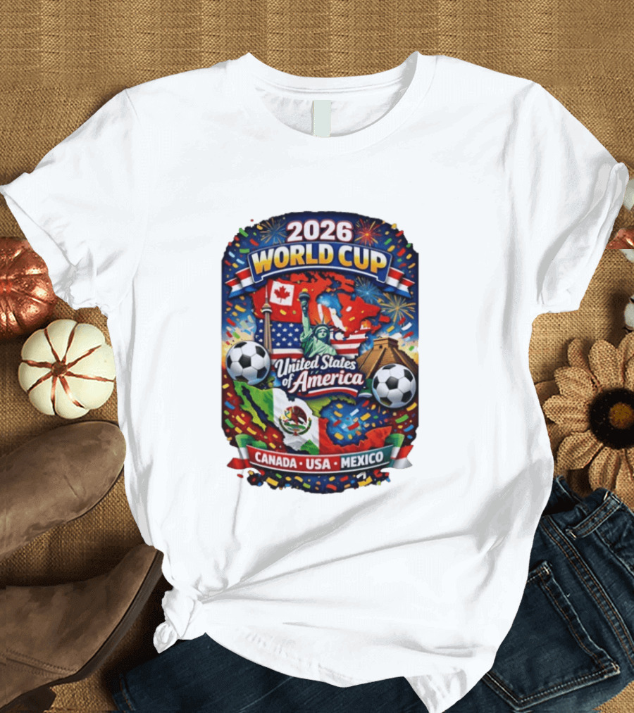 2026 World Cup United States Of America Canada USA Mexico Soccer Celebration T-Shirt
