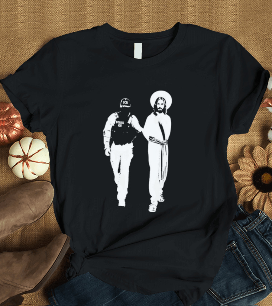 Anti Ice Jesus Arrested Iconic T-Shirt
