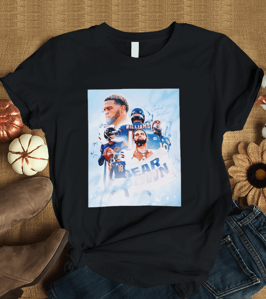 Caleb Williams Bear Down Chicago Quarterback Leadership T-Shirt