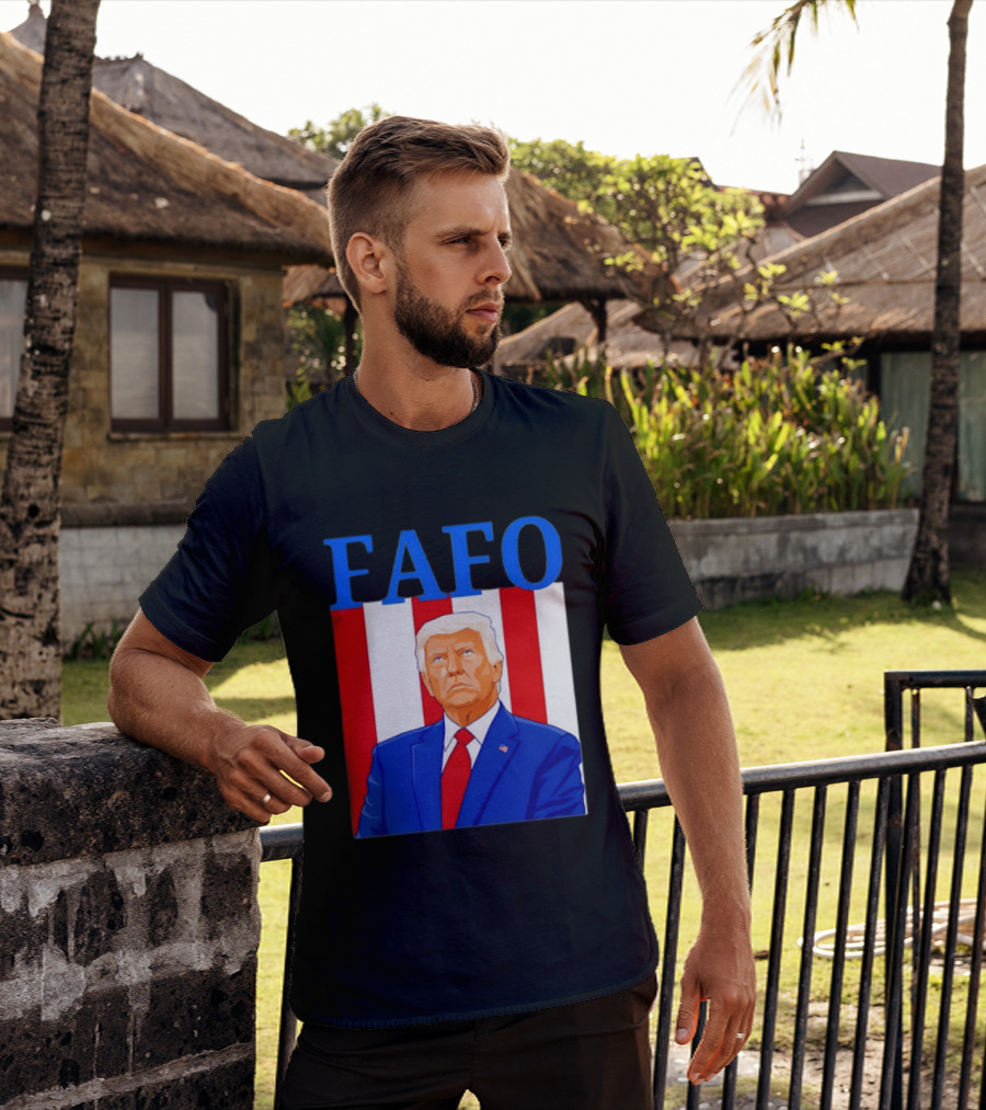 FAFO Trump USA Patriotic Bold Red White Blue T-Shirt