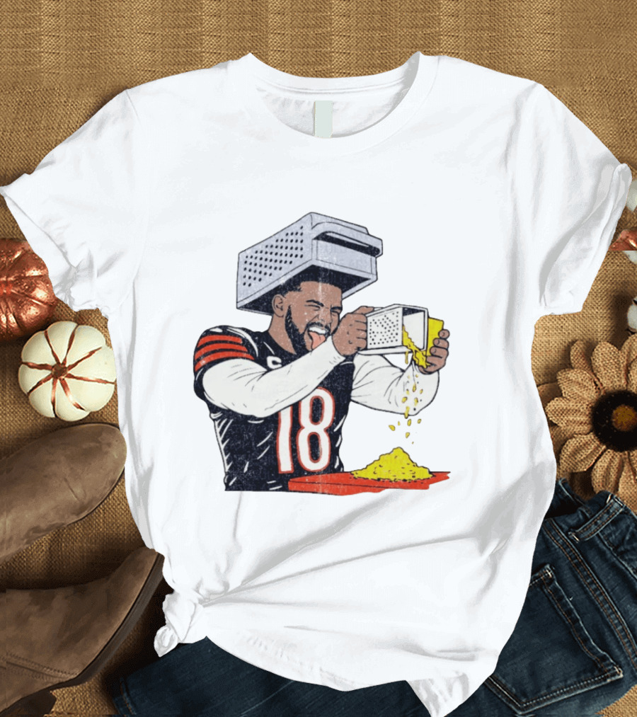 Caleb Williams Cheese Grater Chicago Bears Football Comedy T-Shirt